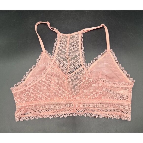 Victorias Secret Pink Womens Lace Bralette Bra Front Closure Adj Straps Size M - Picture 5 of 11